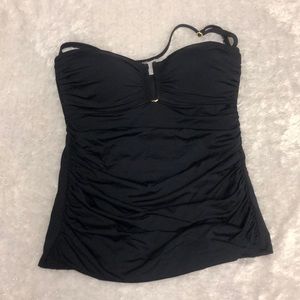 New Bleu Rod Beattie Black Swim Top Size 6
